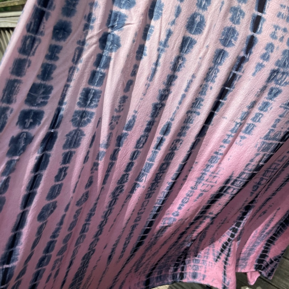 Mystree Boho Style Pink and Blue Tie-Dye Maxi Dress S - Picture 7 of 10
